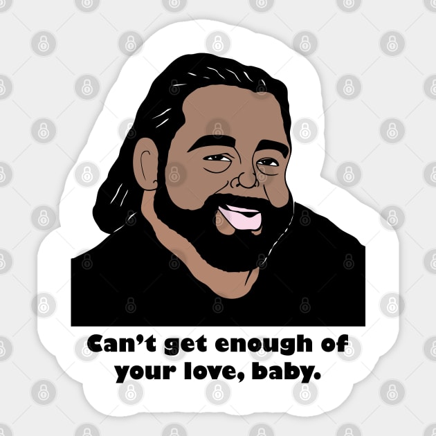 LEGENDARY SOUL AND FUNK SINGER Sticker by cartoonistguy